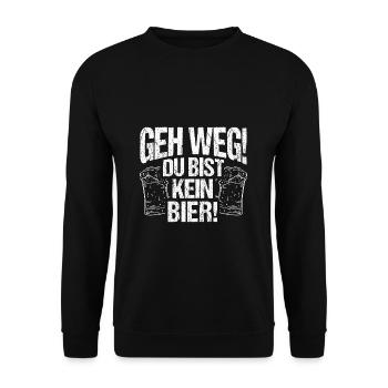 Bière Boire de la bière Fun Pub Boire Boire Spree Beer Tr - Sweat-shirt Unisexe - noir - Devant - Alina (178cm) & Michal (187cm)