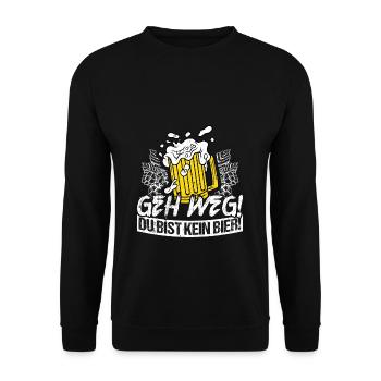 Beer Drinking Beer Fun Pub Hops Drinking Drinking - Unisex Sweatshirt - black - Front - Alina (178cm) & Michal (187cm)