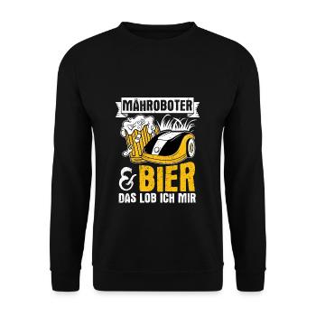 jardinier bière amusant jardin boire de l’alcool visite jardinier bi - Sweat-shirt Unisexe - noir - Devant - Alina (178cm) & Michal (187cm)