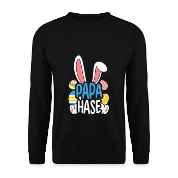 Papa Lapin Cadeau de Fête des Pères Lapin de Pâques Papa - Sweat-shirt Unisexe - noir - Devant - Alina (178cm) & Michal (187cm)