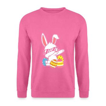 Dabbing Lapin de Pâques Lapin de Pâques Lapin Lapin Cadeau - Sweat-shirt Unisexe - rose - Devant