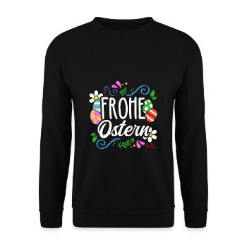 Joyeuses Pâques - Sweat-shirt Unisexe - noir - Devant - Alina (178cm) & Michal (187cm)