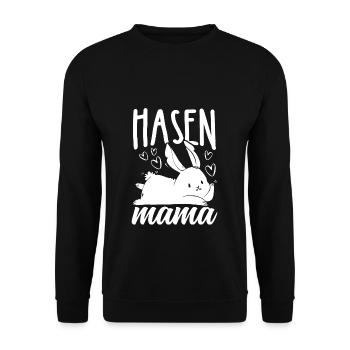 Maman Lapin Cadeau Pâques Fête des Mères Lapin Maman - Sweat-shirt Unisexe - noir - Devant - Alina (178cm) & Michal (187cm)