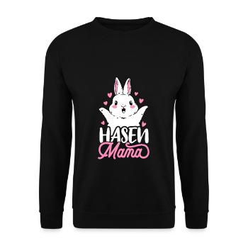 Maman Lapin Cadeau Lapins de Pâques Maman - Sweat-shirt Unisexe - noir - Devant - Alina (178cm) & Michal (187cm)
