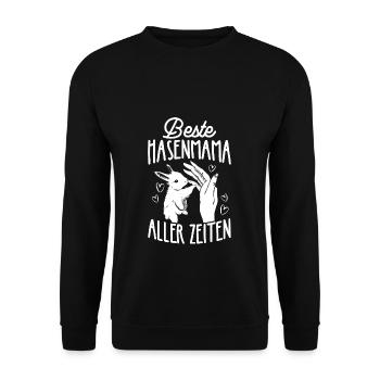 Best Bunny Mom Ever Bunny Rabbit Osterh - Unisex Sweatshirt - black - Front - Alina (178cm) & Michal (187cm)