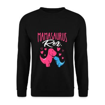 Mamasaurus Rex T-Rex Dino Fête des mères Meilleure Mama Mam - Sweat-shirt Unisexe - noir - Devant - Alina (178cm) & Michal (187cm)