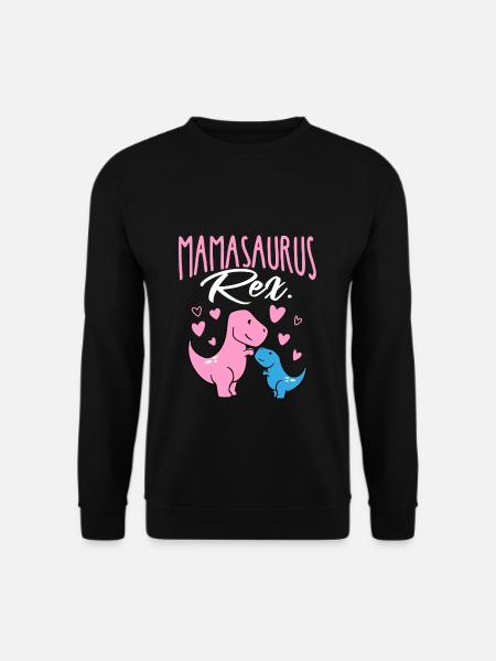 Mamasaurus Rex T-Rex Dino Mors dag Bästa Mama Mam - Unisextröja - svart