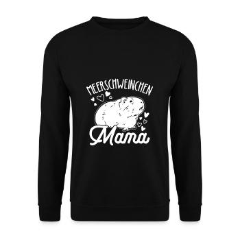 Meerschweinchen Mama Haustier Muttertag Mama Famil - Unisex Pullover - Schwarz - Vorne - Alina (178cm) & Michal (187cm)
