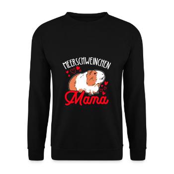 Cochon d’Inde Maman Animal de compagnie Fête des mères Favori M - Sweat-shirt Unisexe - noir - Devant - Alina (178cm) & Michal (187cm)