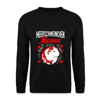 Meerschweinchen Mama Haustier Muttertag Mama Famil - Unisex Pullover - Schwarz - Vorne - Alina (178cm) & Michal (187cm)