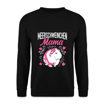 Cochon d’Inde Maman Animal de compagnie Fête des mères Favori M - Sweat-shirt Unisexe - noir - Devant - Alina (178cm) & Michal (187cm)