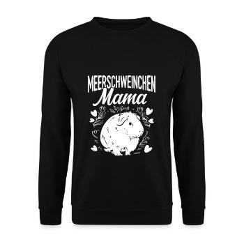 Meerschweinchen Mama Haustier Muttertag Mama Mami - Unisex Pullover - Schwarz - Vorne - Alina (178cm) & Michal (187cm)
