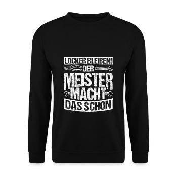 Master craftsman mechatronics technician mechanic examination - Unisex Sweatshirt - black - Front - Alina (178cm) & Michal (187cm)