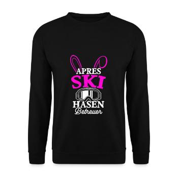 APRÉS SKI Bunnies Betruer Skiing Ski Snowboard - Sweat-shirt Unisexe - noir - Devant - Alina (178cm) & Michal (187cm)