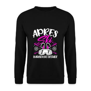 APRÉS SKI Bunnies Betruer Skiing Skier Part - Sweat-shirt Unisexe - noir - Devant - Alina (178cm) & Michal (187cm)