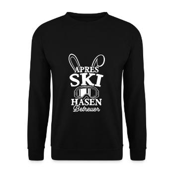APRÉS SKI Bunnies Betruer Skiing Skier Part - Sweat-shirt Unisexe - noir - Devant - Alina (178cm) & Michal (187cm)