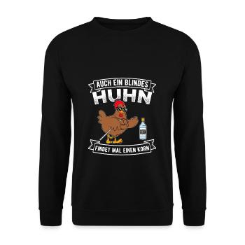 Korn Alkohol Huhn Party Tanzen Korn Alkohol Fan - Unisex Pullover - Schwarz - Vorne - Alina (178cm) & Michal (187cm)