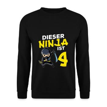 Dieser Ninja Ist 9 Geburtstag Geschenk Party Japan - Unisex Pullover - Schwarz - Vorne - Alina (178cm) & Michal (187cm)