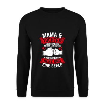 Mother's Day Best Mom Wife Daughter Family Darling - Unisex Sweatshirt - black - Front - Alina (178cm) & Michal (187cm)