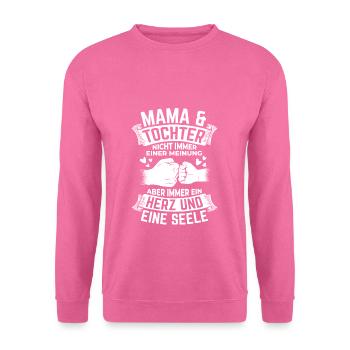 Muttertag Beste Mama Tochter Familienliebe Lieblin - Unisex Pullover - Pink - Vorne