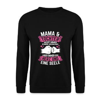 Mother's Day Mom Family Wife Family Best Mom - Unisex Sweatshirt - black - Front - Alina (178cm) & Michal (187cm)