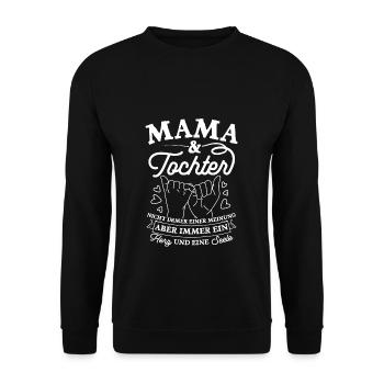 Muttertag Beste Mama Tochter Familienliebe Lieblin - Unisex Pullover - Schwarz - Vorne - Alina (178cm) & Michal (187cm)
