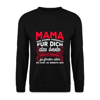 Muttertag Beste Mama Ehefrau Familienliebe Lieblin - Unisex Pullover - Schwarz - Vorne - Alina (178cm) & Michal (187cm)