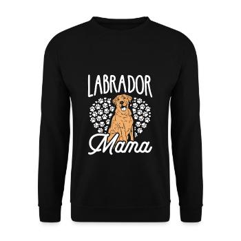 Labrador Maman chien Chien Maman Aller Se promener Favori - Sweat-shirt Unisexe - noir - Devant - Alina (178cm) & Michal (187cm)
