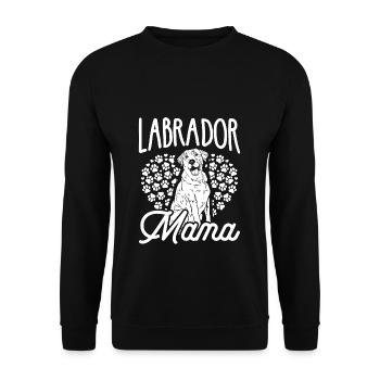 Labrador Maman Chien Maman Chien Maman Promenade Labrador - Sweat-shirt Unisexe - noir - Devant - Alina (178cm) & Michal (187cm)