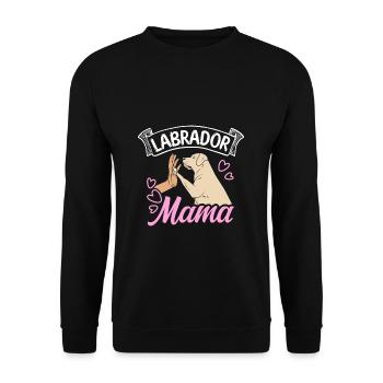 Labrador Maman chien Chien Maman Aller Se promener Favori - Sweat-shirt Unisexe - noir - Devant - Alina (178cm) & Michal (187cm)