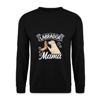 Labrador Maman Chien Maman Chien Maman Promenade Labrador - Sweat-shirt Unisexe - noir - Devant - Alina (178cm) & Michal (187cm)