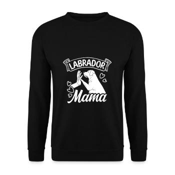 Labrador Mom Dog Dog Mom Walking Mom Mom Mom - Unisex Sweatshirt - black - Front - Alina (178cm) & Michal (187cm)