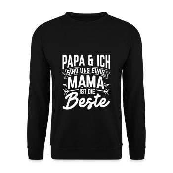 Fête des mères meilleure maman femme cadeau famille Lieblin - Sweat-shirt Unisexe - noir - Devant - Alina (178cm) & Michal (187cm)
