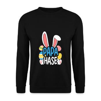 Papa Lapin Cadeau de Fête des Pères Lapin de Pâques Papa - Sweat-shirt Unisexe - noir - Devant - Alina (178cm) & Michal (187cm)
