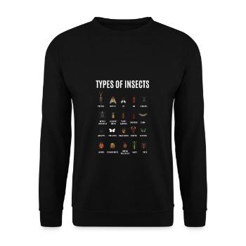 Insekt Arten Naturschutz Umweltschutz Entomologie - Unisex Pullover - Schwarz - Vorne - Alina (178cm) & Michal (187cm)