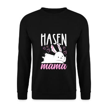 Maman Lapin Cadeau Lapins de Pâques Maman - Sweat-shirt Unisexe - noir - Devant - Alina (178cm) & Michal (187cm)