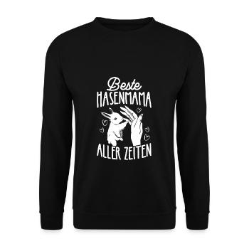 Best Bunny Mom Ever Bunny Rabbit - Unisex Sweatshirt - black - Front - Alina (178cm) & Michal (187cm)