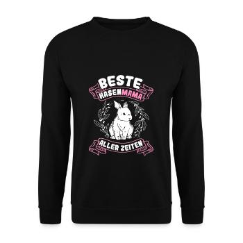 Best Bunny Mom Ever Bunny Rabbit - Unisex Sweatshirt - black - Front - Alina (178cm) & Michal (187cm)