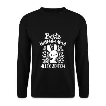 Best Bunny Mom Ever Bunny Rabbit - Unisex Sweatshirt - black - Front - Alina (178cm) & Michal (187cm)