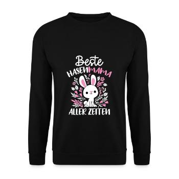 Best Bunny Mom Ever Bunny Rabbit - Unisex Sweatshirt - black - Front - Alina (178cm) & Michal (187cm)