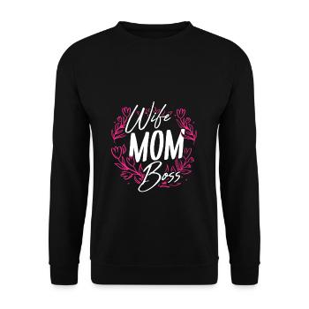 Fête des mères Meilleures familles de mamans - Sweat-shirt Unisexe - noir - Devant - Alina (178cm) & Michal (187cm)