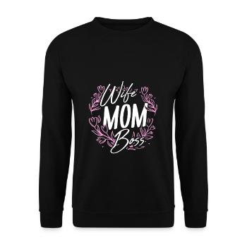Muttertag Beste Mama Familienliebe - Unisex Pullover - Schwarz - Vorne - Alina (178cm) & Michal (187cm)
