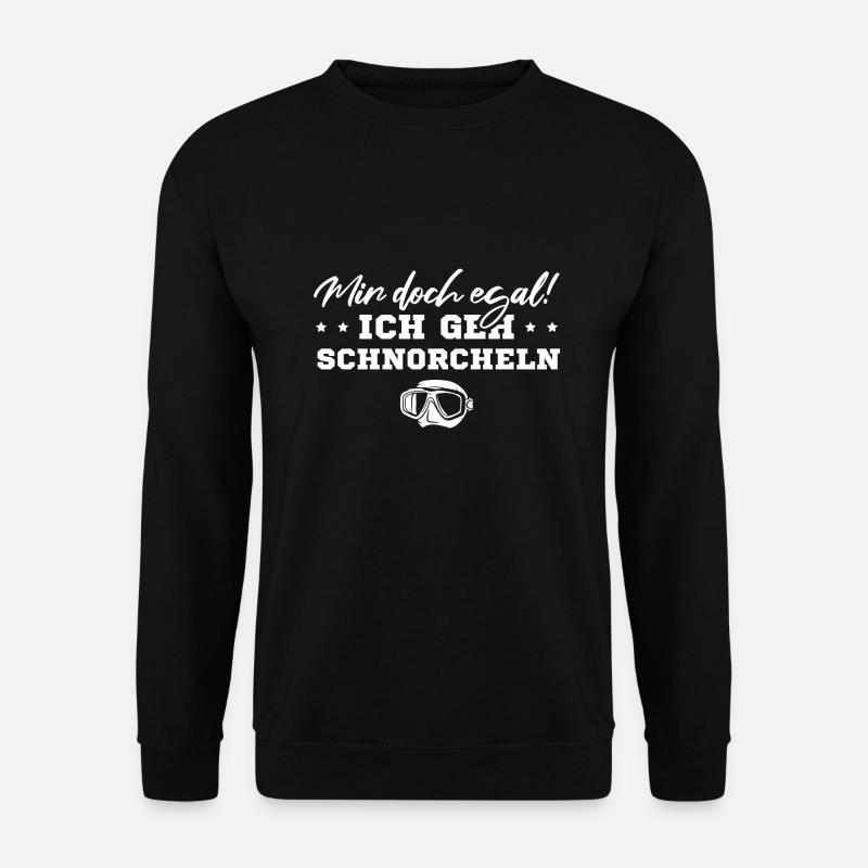 Mir doch egal ich geh Schnorcheln - Unisex Pullover - Schwarz