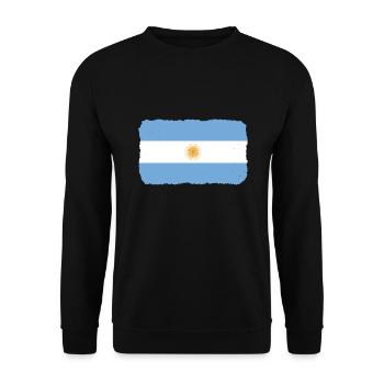 Drapeau Argentine Amérique du Sud Drapeau Argentine - Sweat-shirt Unisexe - noir - Devant - Alina (178cm) & Michal (187cm)