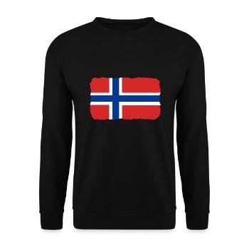 Drapeau de la Norvège Drapeau de la Scandinavie Drapeau de la Norvège - Sweat-shirt Unisexe - noir - Devant - Alina (178cm) & Michal (187cm)