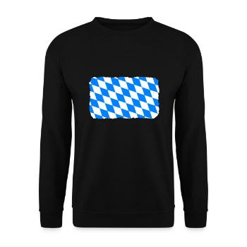 Bavaria Flag Used Look Bavarian Flag Vintage - Unisex Sweatshirt - black - Front - Alina (178cm) & Michal (187cm)