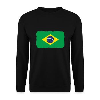 Drapeau du Brésil Drapeau brésilien Amérique du Sud - Sweat-shirt Unisexe - noir - Devant - Alina (178cm) & Michal (187cm)