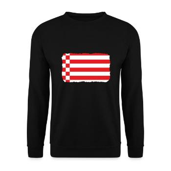 Bremen Flagge Bremer Fahne - Unisex Pullover - Schwarz - Vorne - Alina (178cm) & Michal (187cm)