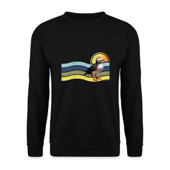 Puffin Island - Unisex Sweatshirt - black - Front - Alina (178cm) & Michal (187cm)