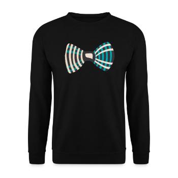 noeud papillon 904_k - Sweat-shirt Unisexe - noir - Devant - Alina (178cm) & Michal (187cm)